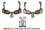 Kies-Motorsports Soul Performance Porsche 718 Cayman / Boxster Bolt-On X-Pipe With Tips Straight Cut Single Wall Tips