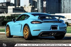 Kies-Motorsports Soul Performance Porsche 718 Cayman / Boxster Bolt-On X-Pipe With Tips Straight Cut Single Wall Tips