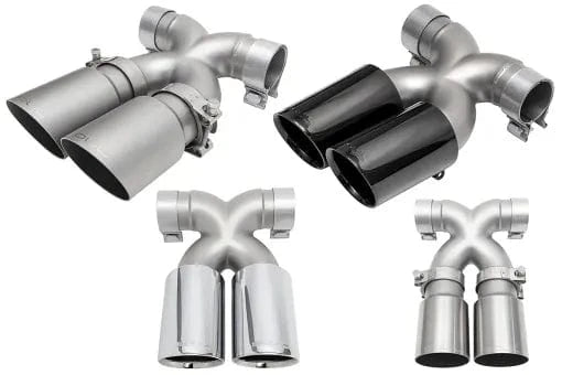 Kies-Motorsports Soul Performance Porsche 718 Cayman / Boxster Bolt-On X-Pipe With Tips Straight Cut Single Wall Tips