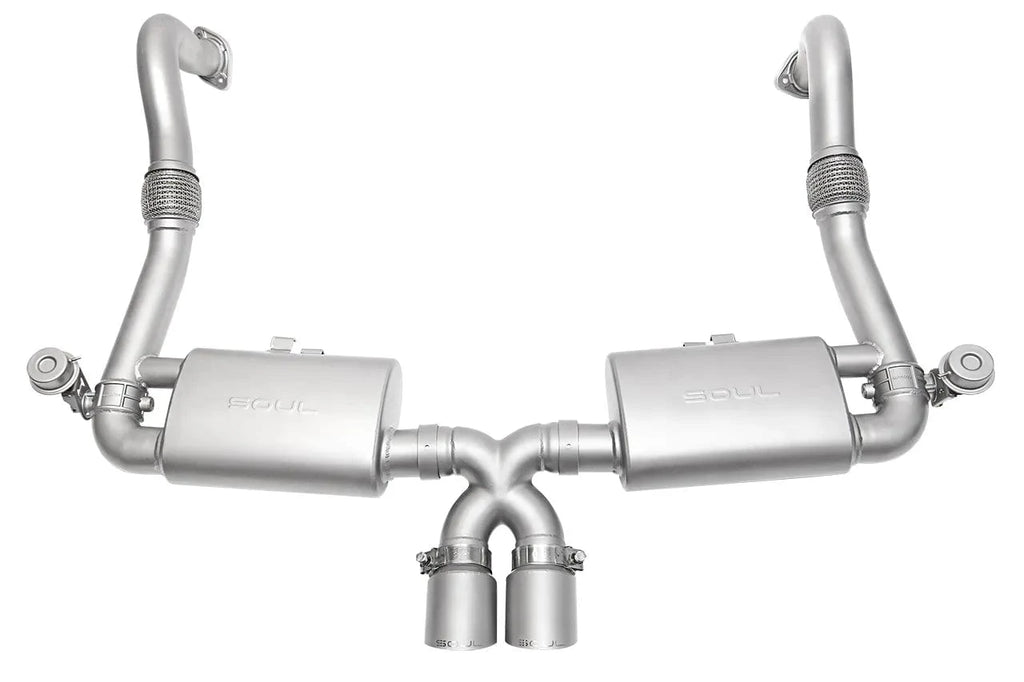 Kies-Motorsports Soul Performance Porsche 718 Cayman / Boxster Competition Package - (Valved) - Chrome Tips