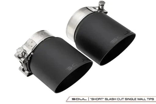 Kies-Motorsports Soul Performance Porsche 718 Cayman / Boxster Competition Package - (Valved) Slash Cut Single Wall / Satin Black