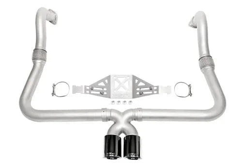 Kies-Motorsports Soul Performance Porsche 718 Cayman / Boxster Performance Exhaust System - Manual Trans - Straight Cut Single Wall Tips Straight Cut Single Wall Tips / Satin Black