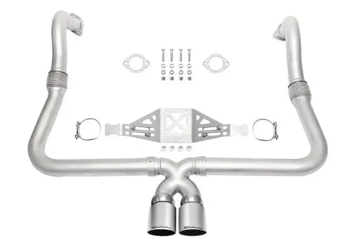 Kies-Motorsports Soul Performance Porsche 718 Cayman / Boxster Performance Exhaust System - Manual Trans - Straight Cut Single Wall Tips Straight Cut Single Wall Tips / Signature Satin