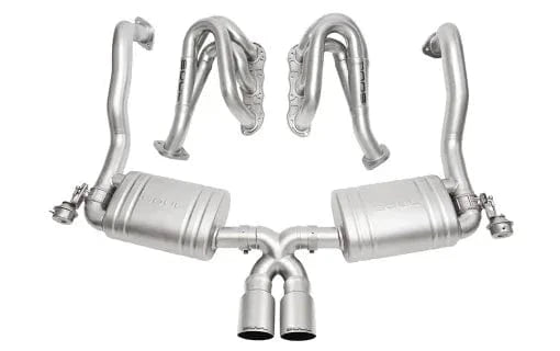 Kies-Motorsports Soul Performance Porsche 981 Cayman / Boxster Competition Package - Slash Cut Single Wall Tips Slash Cut Single Wall Tips / Brushed