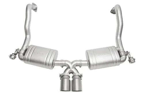 Kies-Motorsports Soul Performance Porsche 981 Cayman / Boxster Valved Exhaust System  Straight Cut Single Wall Tips Straight Cut Single Wall Tips / Brushed