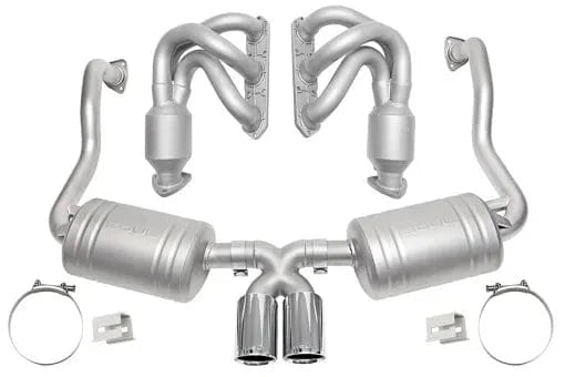 Kies-Motorsports Soul Performance Porsche 986 Boxster (2000-2004) Street Exhaust Package - Dual Wall Chrome Dual Wall Chrome / Polished Chrome