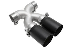 Kies-Motorsports Soul Performance Porsche 987.2 / 981 Cayman / Boxster Bolt-On X-Pipe With Tips - Straight Cut Single Wall Tips Straight Cut Single Wall / Satin Black
