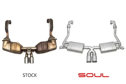 Kies-Motorsports Soul Performance Porsche 987.2 Cayman / Boxster Valved Exhaust System -Slash Cut Single Wall
