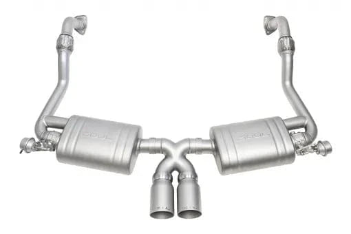 Kies-Motorsports Soul Performance Porsche 987.2 Cayman / Boxster Valved Exhaust System -Straight Cut Single Wall Straight Cut Single Wall / Signature Satin