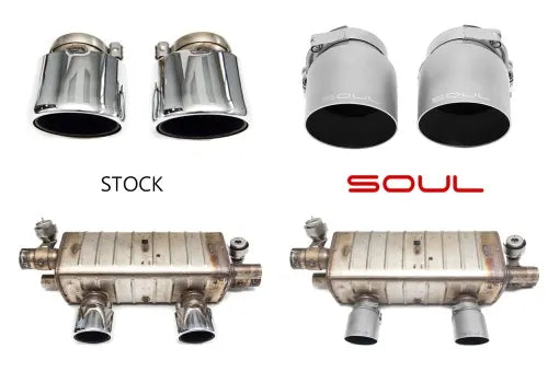 Kies-Motorsports Soul Performance Porsche 991.2 Carrera (with PSE) Bolt On Exhaust Tips
