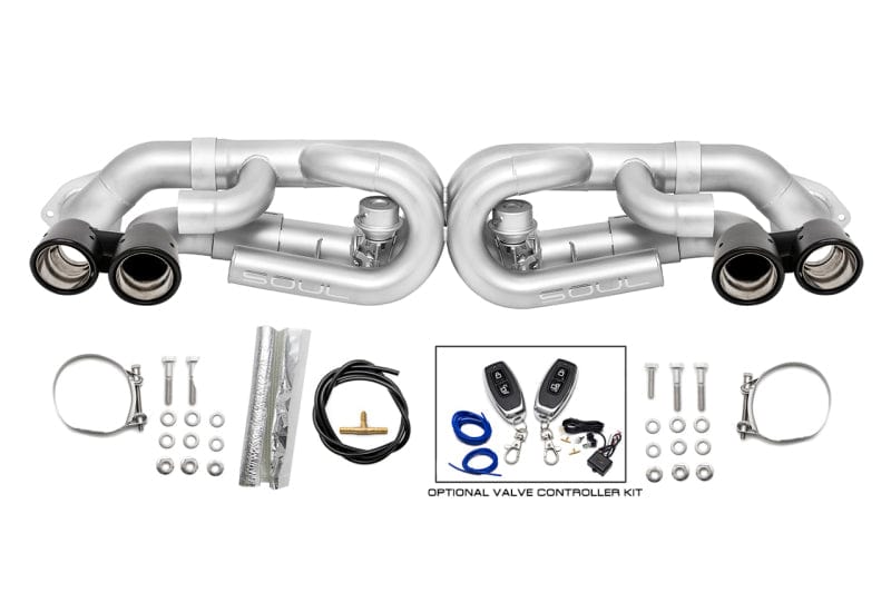 Kies-Motorsports Soul Performance SOUL 12-16 Porsche 991.1 Carrera Base / S / GTS (w/ PSE) Valved Perf. Exhaust - CF Tips - w/ VC Main image