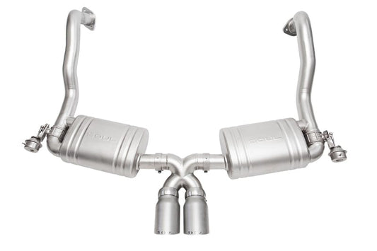 Kies-Motorsports Soul Performance SOUL 13-16 Porsche 981 Cayman / Boxster Valved Exhaust - Slash Cut Signature Satin Tips