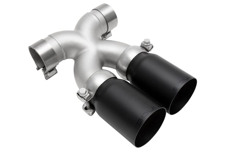 Kies-Motorsports Soul Performance SOUL 13-16 Porsche 987.2 / 981 Cayman / Boxster X-Pipe w/ Tips - Straight Cut Satin Black Tips