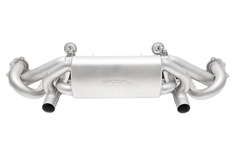 Kies-Motorsports Soul Performance SOUL 2020+ Porsche 718 GT4 / Spyder / GTS Cayman Valved Exhaust - Reuse Tips - No Valve Controller Main image