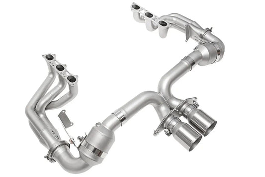 Kies-Motorsports Soul Performance SOUL 2022 Porsche 992 GT3 Catted Exhaust System - 4in Straight Cut Sig. Satin Tips