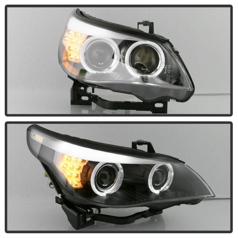 Kies-Motorsports SPYDER Spyder 08-10 BMW 5-Series E60 (HID Models Only) Projector Headlights - Black PRO-YD-BMWE6008-HID-BK