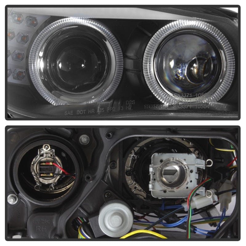 Kies-Motorsports SPYDER Spyder 08-10 BMW 5-Series E60 (HID Models Only) Projector Headlights - Black PRO-YD-BMWE6008-HID-BK