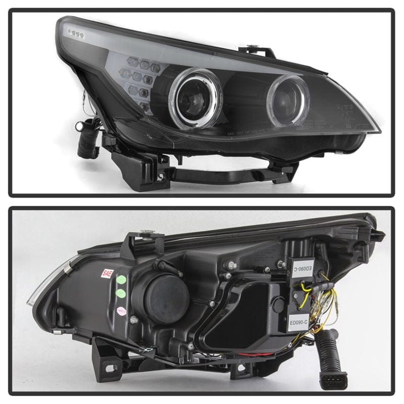 Kies-Motorsports SPYDER Spyder 08-10 BMW 5-Series E60 (HID Models Only) Projector Headlights - Black PRO-YD-BMWE6008-HID-BK