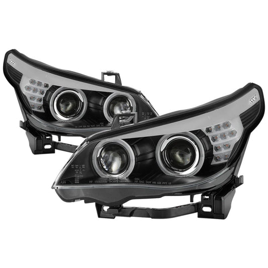 Kies-Motorsports SPYDER Spyder 08-10 BMW 5-Series E60 w/AFS HID Projector Headlights - Black (PRO-YD-BMWE6008-AFSHID-BK)