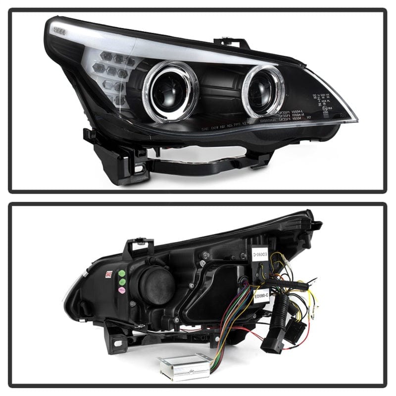 Kies-Motorsports SPYDER Spyder 08-10 BMW 5-Series E60 w/AFS HID Projector Headlights - Black (PRO-YD-BMWE6008-AFSHID-BK)