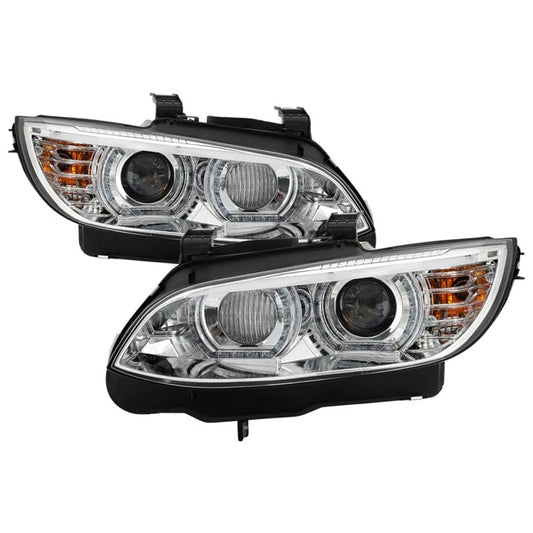 Kies-Motorsports SPYDER Spyder 08-10 BMW F92 3 Series Proj Headlight - High Beam H3 DRL LED - Chrome - PRO-YD-BMWE9208-DRL-C