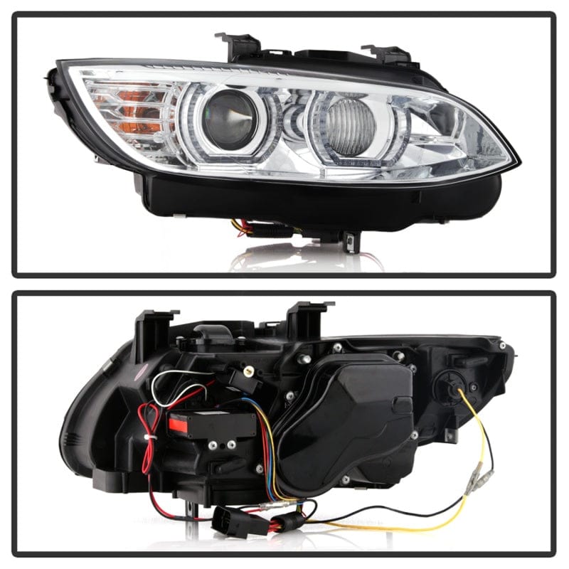 Kies-Motorsports SPYDER Spyder 08-10 BMW F92 3 Series Proj Headlight - High Beam H3 DRL LED - Chrome - PRO-YD-BMWE9208-DRL-C