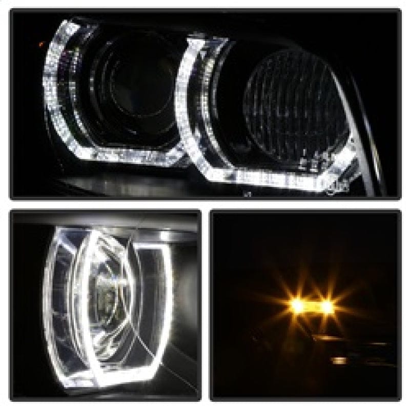 Kies-Motorsports SPYDER Spyder 08-10 BMW F92 3 Series Projector Headlights - LED DRL - Black (PRO-YD-BMWE9208-DRL-BK)