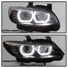 Kies-Motorsports SPYDER Spyder 08-10 BMW F92 3 Series Projector Headlights - LED DRL - Black (PRO-YD-BMWE9208-DRL-BK)