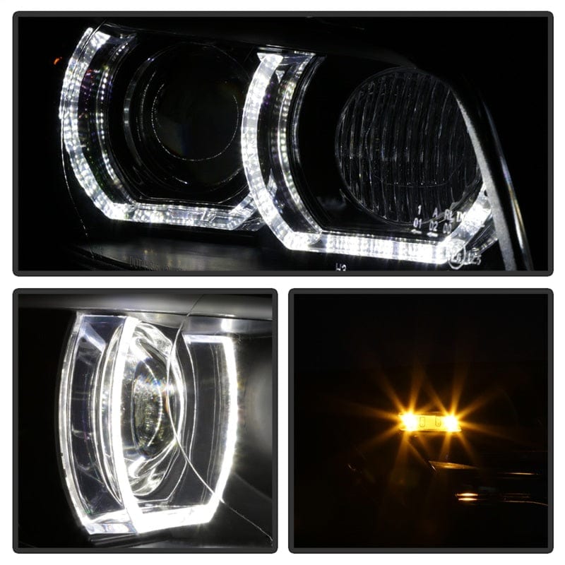 Kies-Motorsports SPYDER Spyder 08-10 BMW F92 3 Series Projector Headlights - LED DRL - Black (PRO-YD-BMWE9208-DRL-BK)