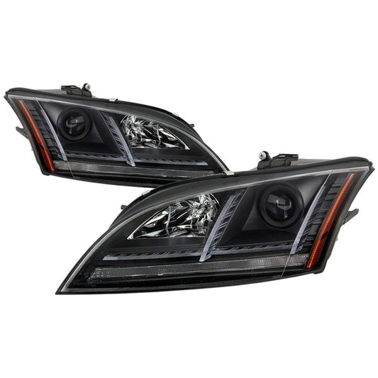 Kies-Motorsports SPYDER Spyder 08-15 Audi TT (HID Model Only) Projector Headlights - Sequential Signal - Black