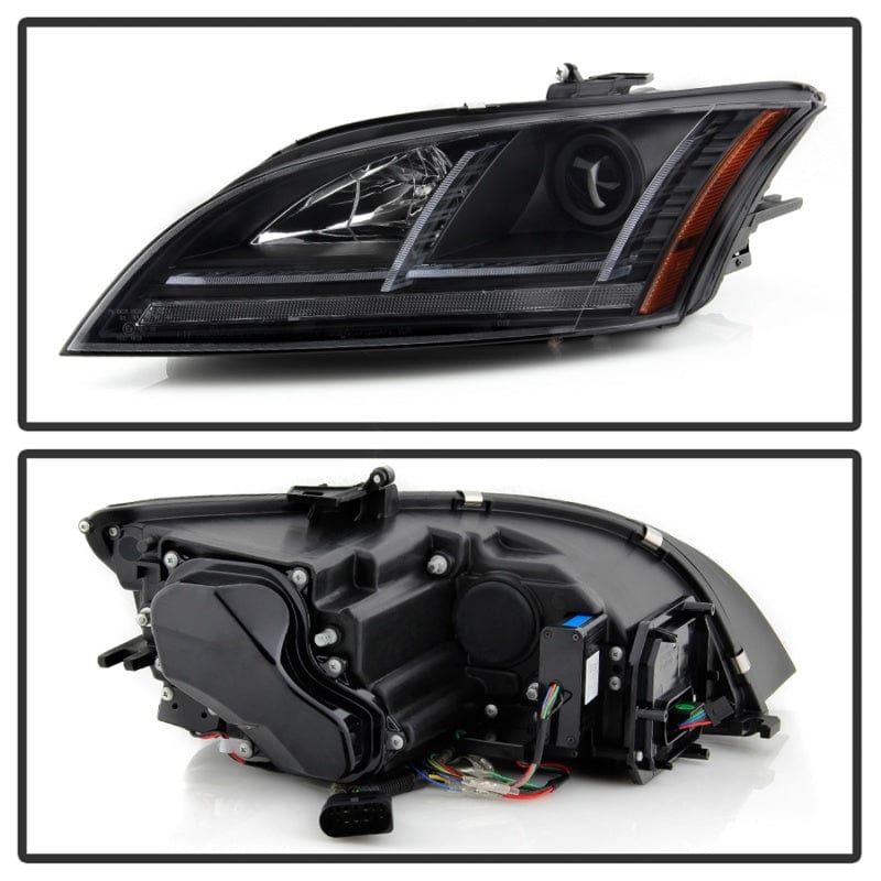 Kies-Motorsports SPYDER Spyder 08-15 Audi TT (HID Model Only) Projector Headlights - Sequential Signal - Black