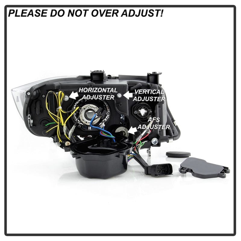 Kies-Motorsports SPYDER Spyder 09-12 BMW E90 3-Series 4DR Projector Headlights Halogen - LED - Black - PRO-YD-BMWE9009-BK