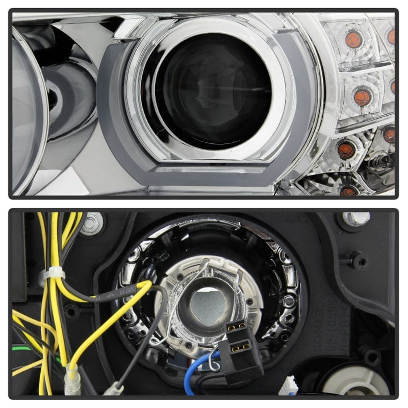 Kies-Motorsports SPYDER Spyder 09-12 BMW E90 3-Series 4DR Projector Headlights Halogen - LED - Chrome - PRO-YD-BMWE9009-C