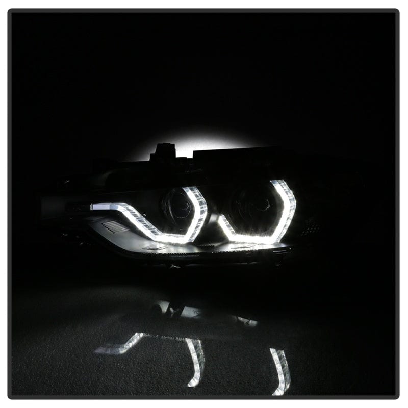 Kies-Motorsports SPYDER Spyder 12-14 BMW F30 3 Series 4DR Projector Headlights - Black PRO-YD-BMWF3012-AFSHID-BK