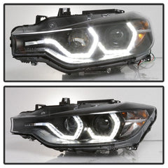 Kies-Motorsports SPYDER Spyder 12-14 BMW F30 3 Series 4DR Projector Headlights - Black PRO-YD-BMWF3012-AFSHID-BK