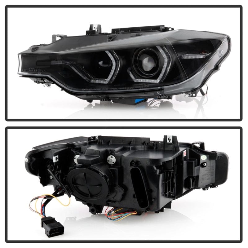 Kies-Motorsports SPYDER Spyder 12-14 BMW F30 3 Series 4DR Projector Headlights - Black PRO-YD-BMWF3012-AFSHID-BK