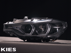 Kies-Motorsports SPYDER Spyder 12-14 BMW F30 3 Series 4DR Projector Headlights - Black PRO-YD-BMWF3012-AFSHID-BK