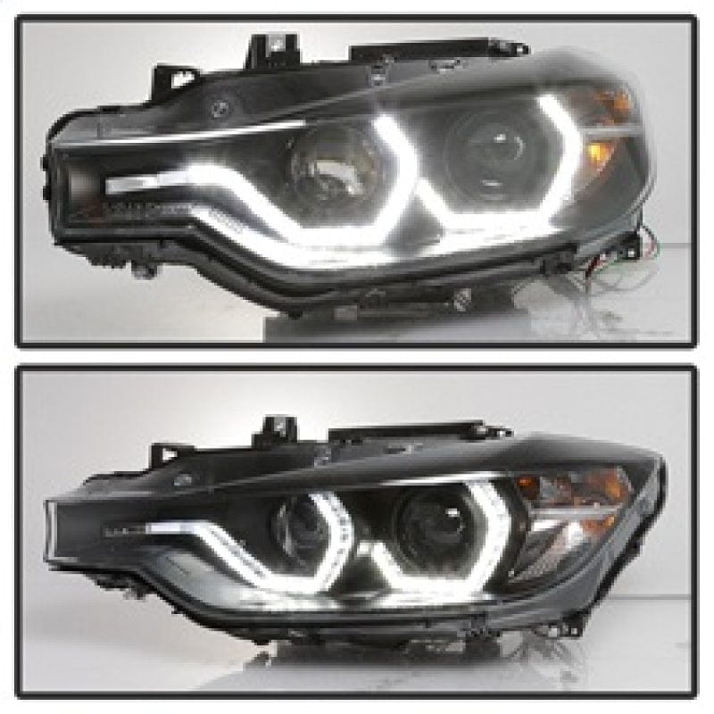 Kies-Motorsports SPYDER Spyder 12-14 BMW F30 3 Series 4DR Projector Headlights - LED DRL - Black (PRO-YD-BMWF3012-DRL-BK)