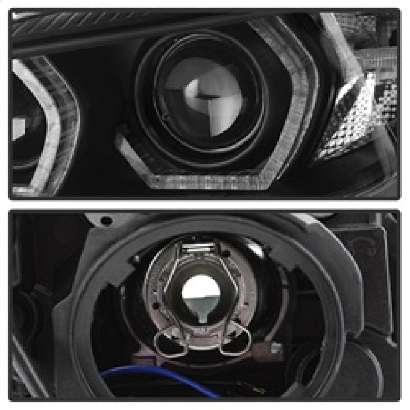 Kies-Motorsports SPYDER Spyder 12-14 BMW F30 3 Series 4DR Projector Headlights - LED DRL - Black (PRO-YD-BMWF3012-DRL-BK)