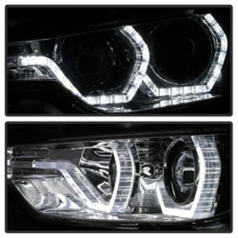 Kies-Motorsports SPYDER Spyder 12-14 BMW F30 3 Series 4DR Projector Headlights - LED DRL - Chrome (PRO-YD-BMWF3012-DRL-C)