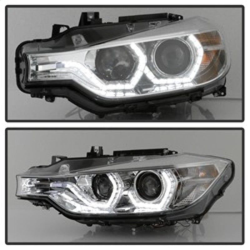 Kies-Motorsports SPYDER Spyder 12-14 BMW F30 3 Series 4DR Projector Headlights - LED DRL - Chrome (PRO-YD-BMWF3012-DRL-C)