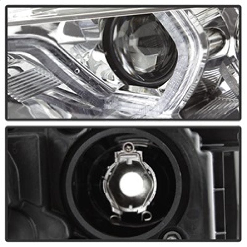 Kies-Motorsports SPYDER Spyder 12-14 BMW F30 3 Series 4DR Projector Headlights - LED DRL - Chrome (PRO-YD-BMWF3012-DRL-C)