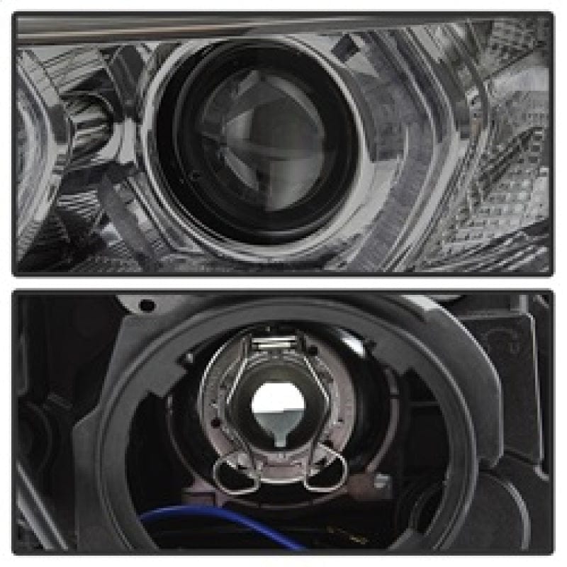 Kies-Motorsports SPYDER Spyder 12-14 BMW F30 3 Series 4DR Projector Headlights - LED DRL - Smoke (PRO-YD-BMWF3012-DRL-SM)