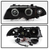 Kies-Motorsports SPYDER Spyder 99-01 BMW E46 3 Series 4DR Projector Headlights 1PC LED Halo (PRO-YD-BMWE46-4D-HL-AM-BSM)