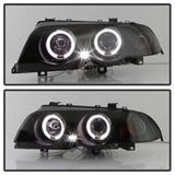 Kies-Motorsports SPYDER Spyder 99-01 BMW E46 3 Series 4DR Projector Headlights 1PC LED Halo (PRO-YD-BMWE46-4D-HL-AM-BSM)