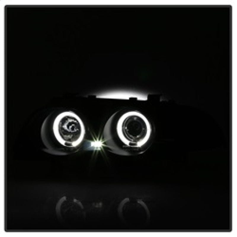 Kies-Motorsports SPYDER Spyder 99-01 BMW E46 3 Series 4DR Projector Headlights 1PC LED Halo (PRO-YD-BMWE46-4D-HL-AM-BSM)