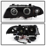 Kies-Motorsports SPYDER Spyder 99-01 BMW E46 3 Series 4DR Projector Headlights 1PC LED Halo (PRO-YD-BMWE46-4D-HL-AM-BSM)