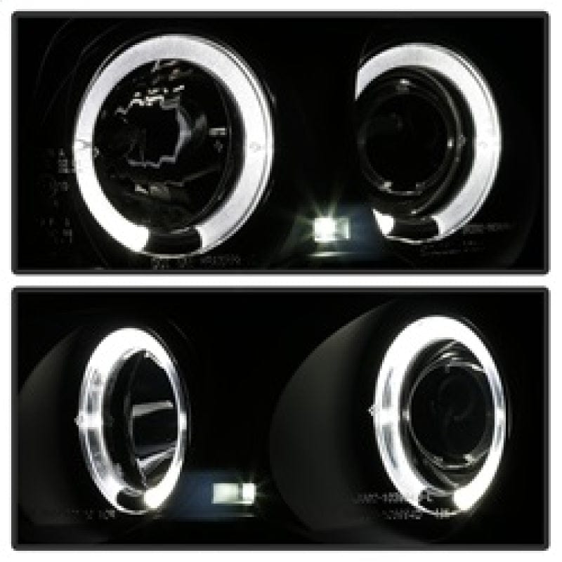 Kies-Motorsports SPYDER Spyder 99-01 BMW E46 3 Series 4DR Projector Headlights 1PC LED Halo (PRO-YD-BMWE46-4D-HL-AM-BSM)