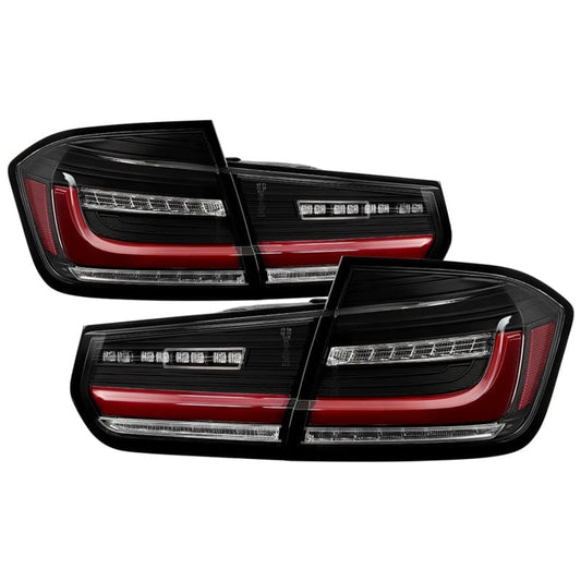 Kies-Motorsports SPYDER Spyder BMW 3 Series F30 2012-2018 Full LED Tail Lights (ALT-YD-BMWF3012-SEQ-BK) -  Black