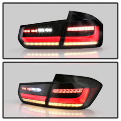 Kies-Motorsports SPYDER Spyder BMW 3 Series F30 2012-2018 Full LED Tail Lights (ALT-YD-BMWF3012-SEQ-BK) -  Black